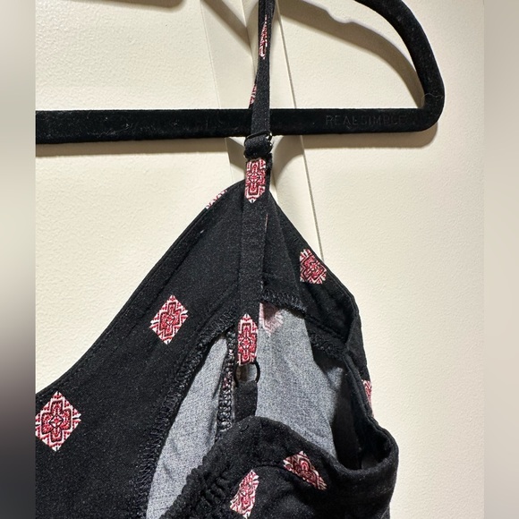 Express Size Small Sweetheart Neckline Spaghetti Strap Patterned Cotton Dress - Picture 2 of 6